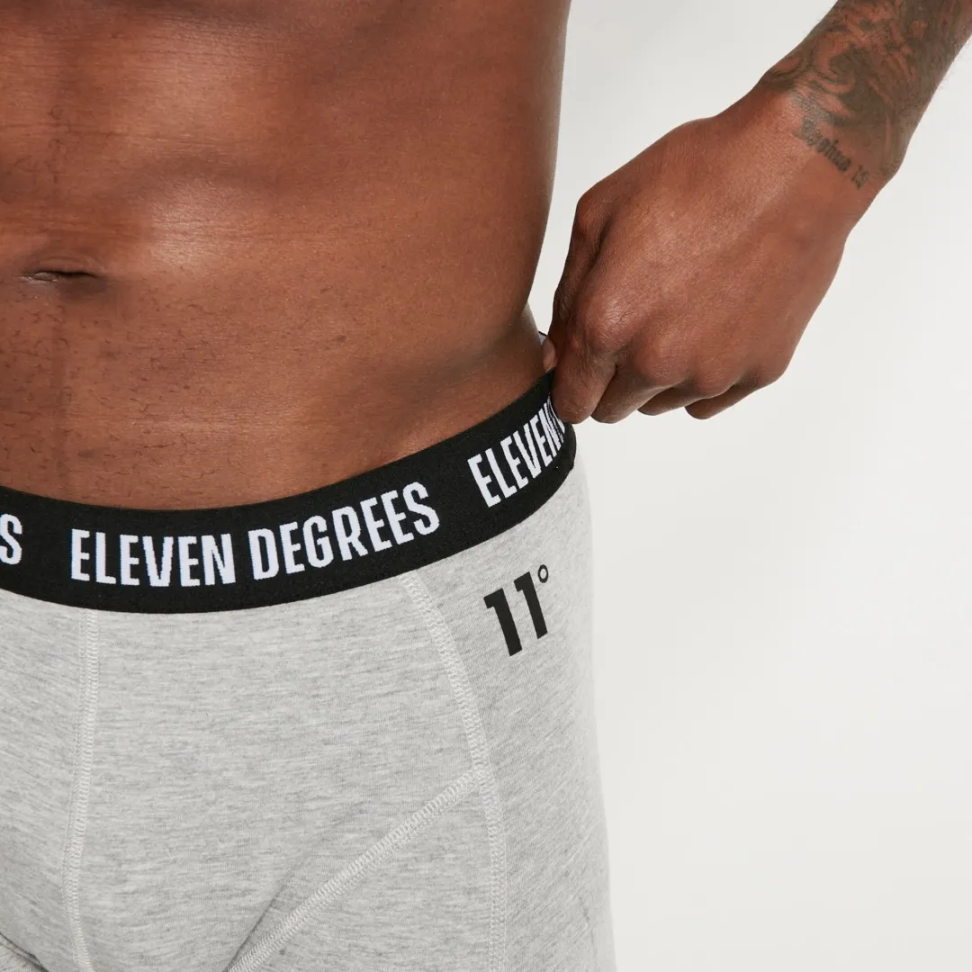 11 DEGREES PACK 3 BOXER COLOR NEGROGRISBLANCO