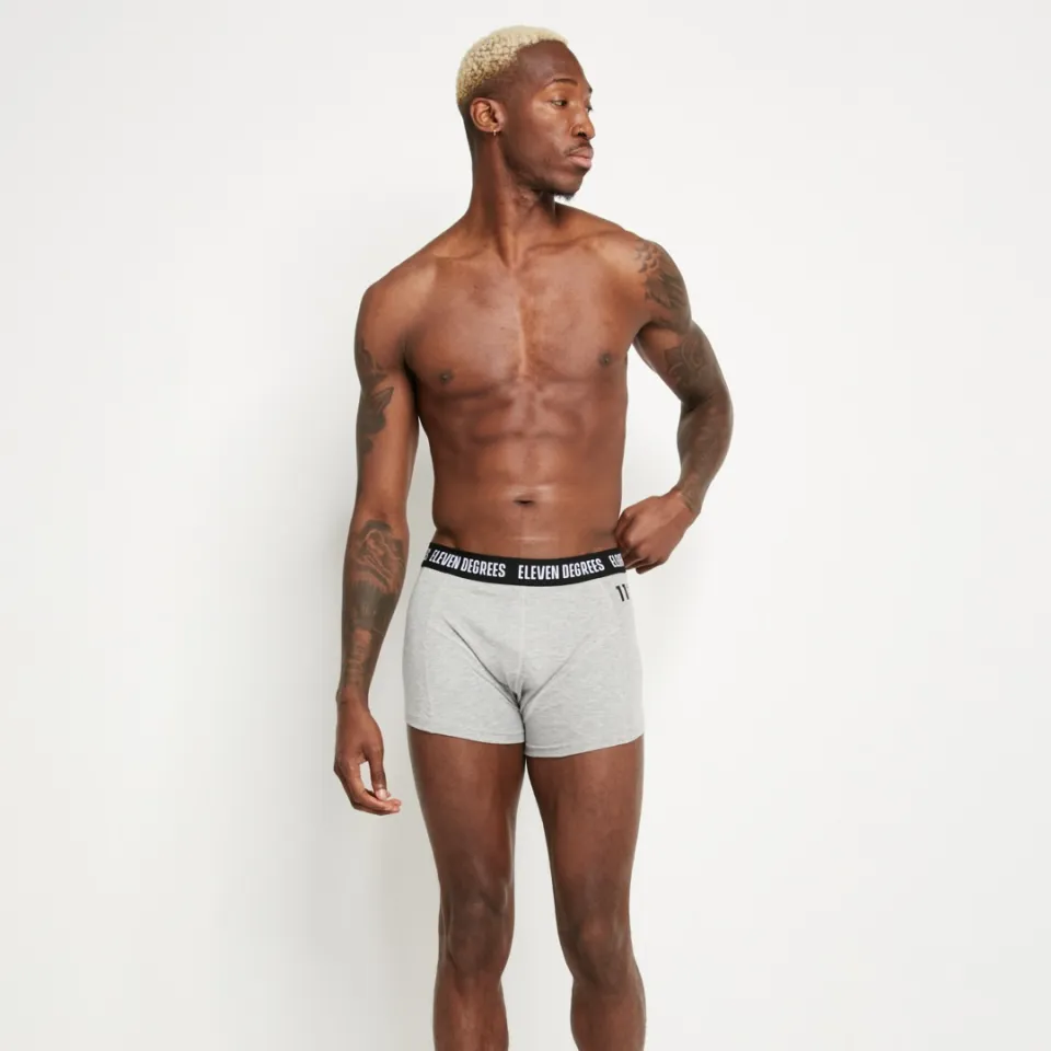 11 DEGREES PACK 3 BOXER COLOR NEGROGRISBLANCO
