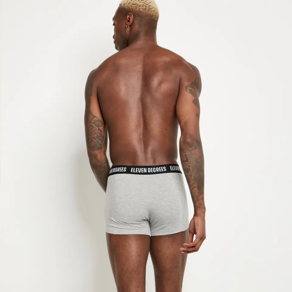 11 DEGREES PACK 3 BOXER COLOR NEGROGRISBLANCO