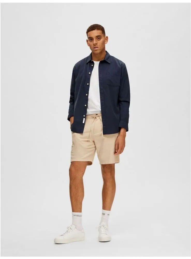 16087638 SLHREGULAR BRODY LINEN BERMUDAS