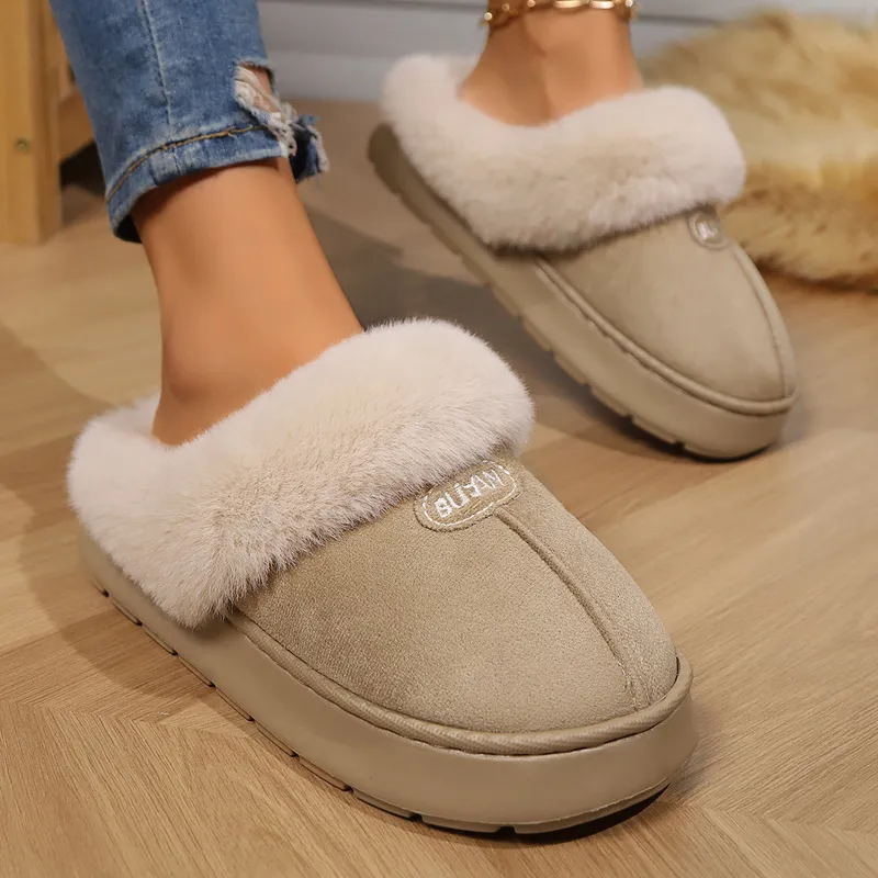 2024 Nuevos toboganes de envío gratis zapatos para mujeres de diseño gruesas zapatillas de algodón soledas zapatillas de abajo p