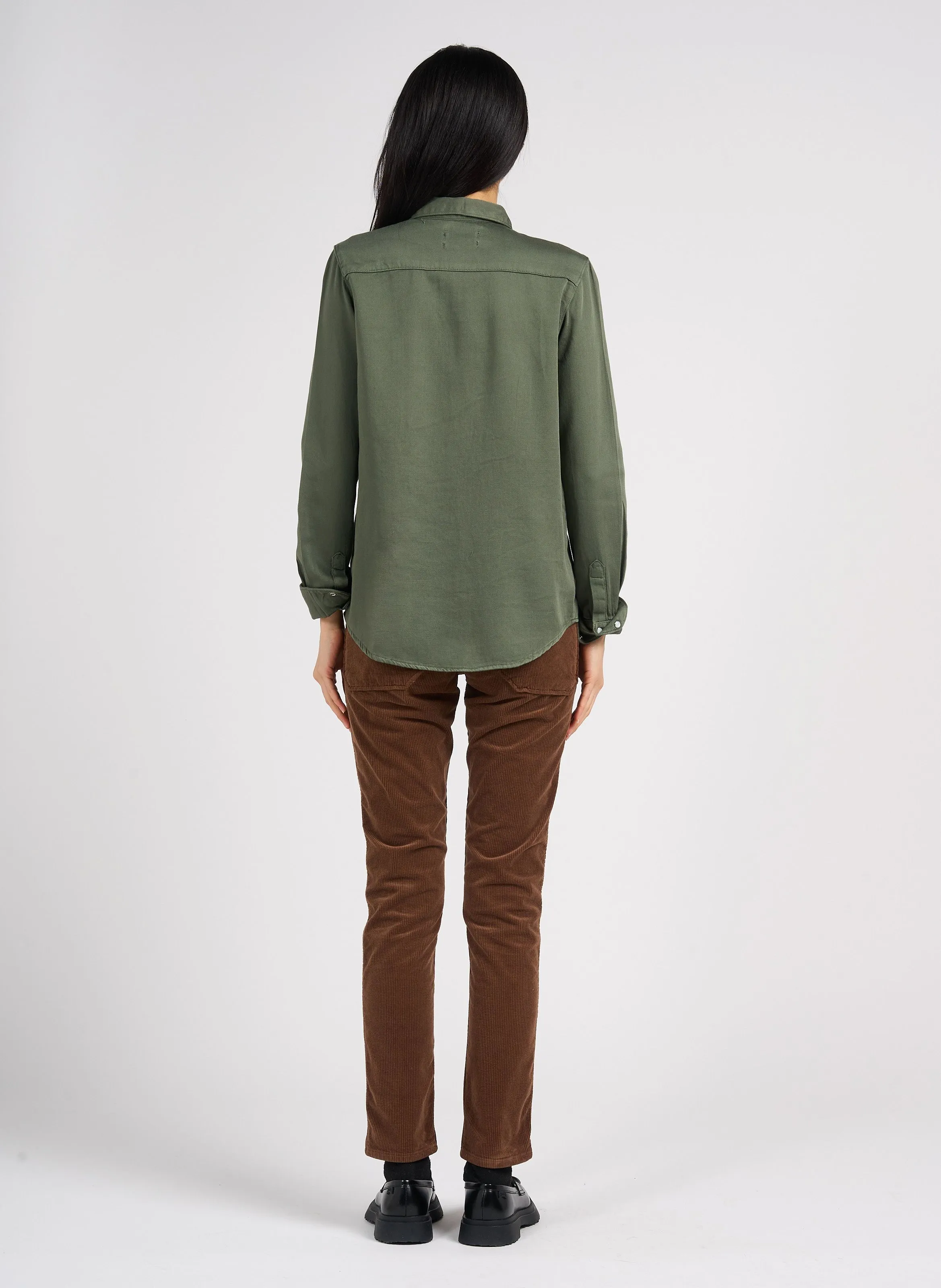 ACQUAVERDE PIERCE  PANTALóN SLIM DE PANA EN MARRON