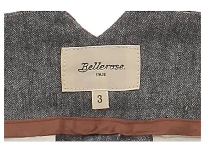 BELLEROSE Pantalón T.fr 40 Viscosa Gris 
