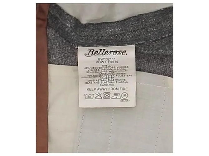 BELLEROSE Pantalón T.fr 40 Viscosa Gris 