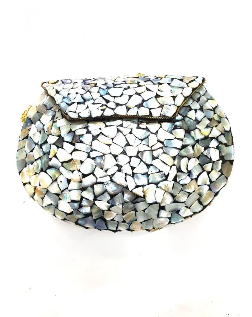 BOLSOS DE FIESTA DE NACAR EN MOSAICO ELEGANTES Y DIFERENTES