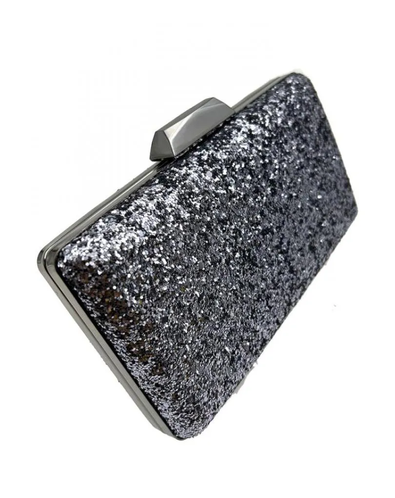 BOLSOS DE FIESTA GRISES PLATA VIEJA EFECTO BRILLANTINA PARA BODAS