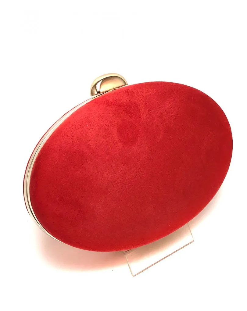 BOLSOS DE FIESTA ROJOS, FORMA OVALADA CON GRAN CAPACIDAD