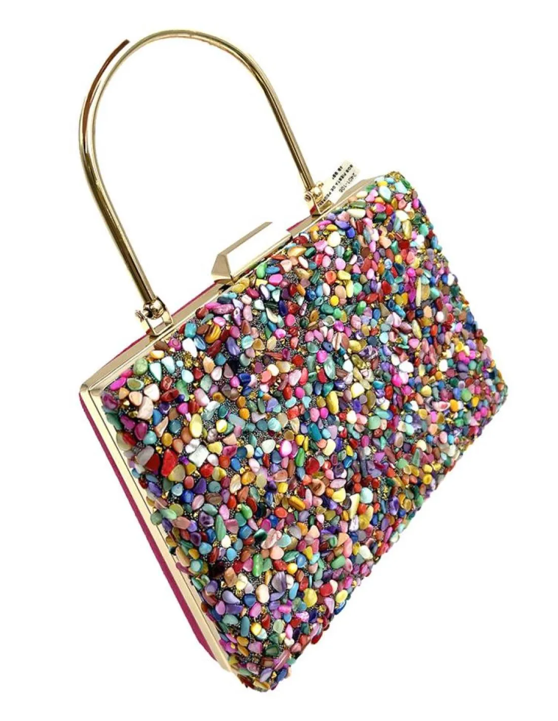 BOLSOS FIESTA DE PEDRERIA DE COLORES Y ASA METAL IDEAL BODAS