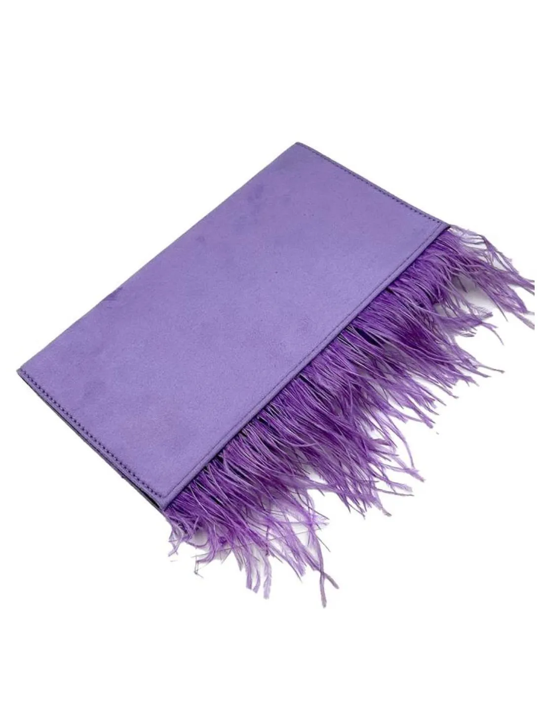 BOLSOS LILAS CARTERA CON PLUMAS MUY ELEGANTES PARA BODAS Y BAUTIZOS