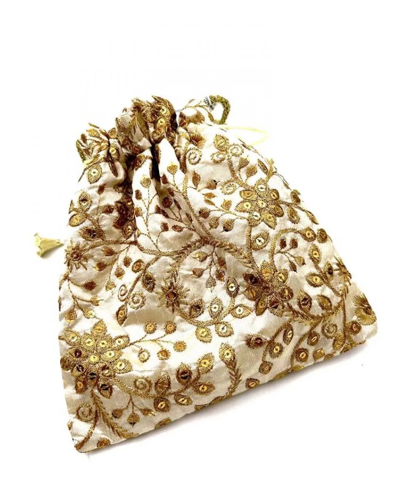 BOLSOS MUJER DE FIESTA DORADOS Y BLANCO ROTO ESTILO LIMOSNERA