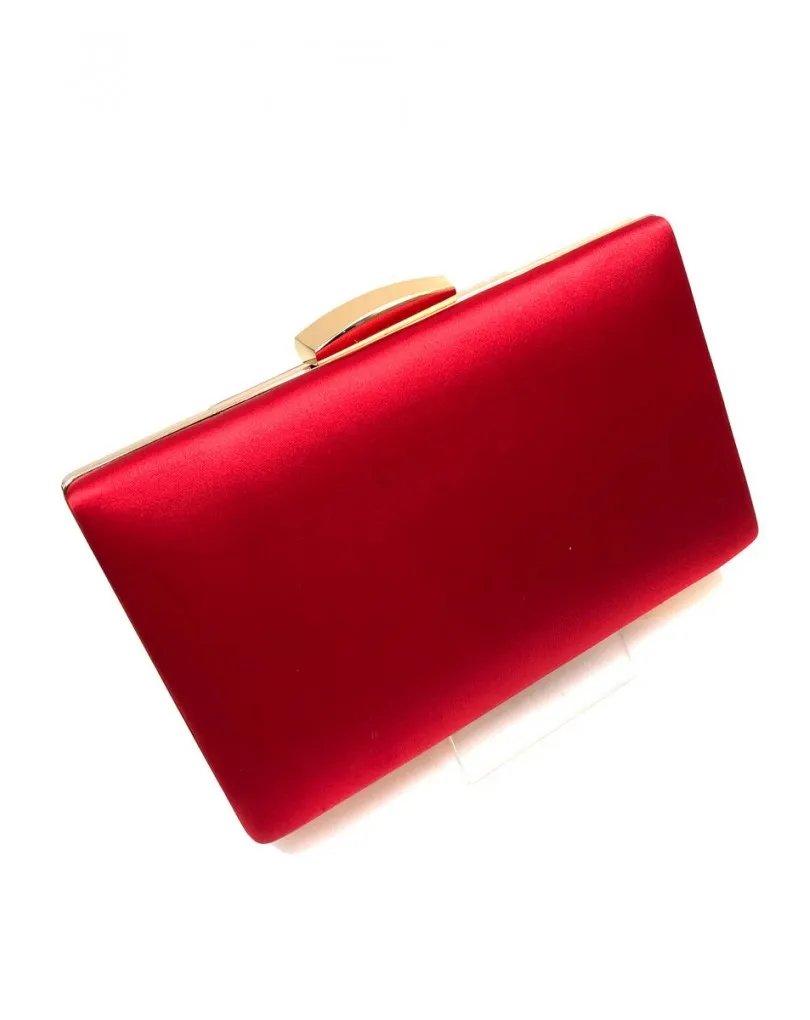 BOLSOS ROJOS DE FIESTA ELEGANTES Y ORIGINALES EN TELA DE RASO