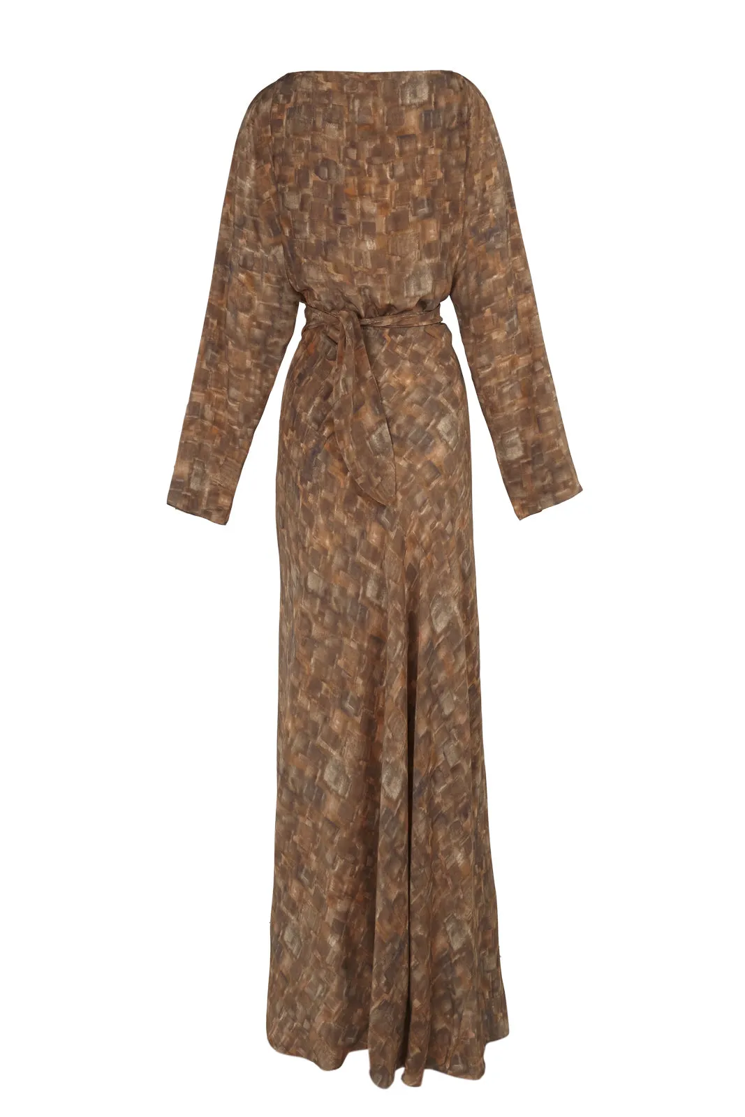 Braque, cube print silk dress