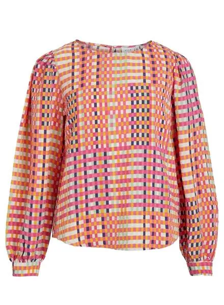 Camisa Vila Pipe Cuadros Rosa para Mujer