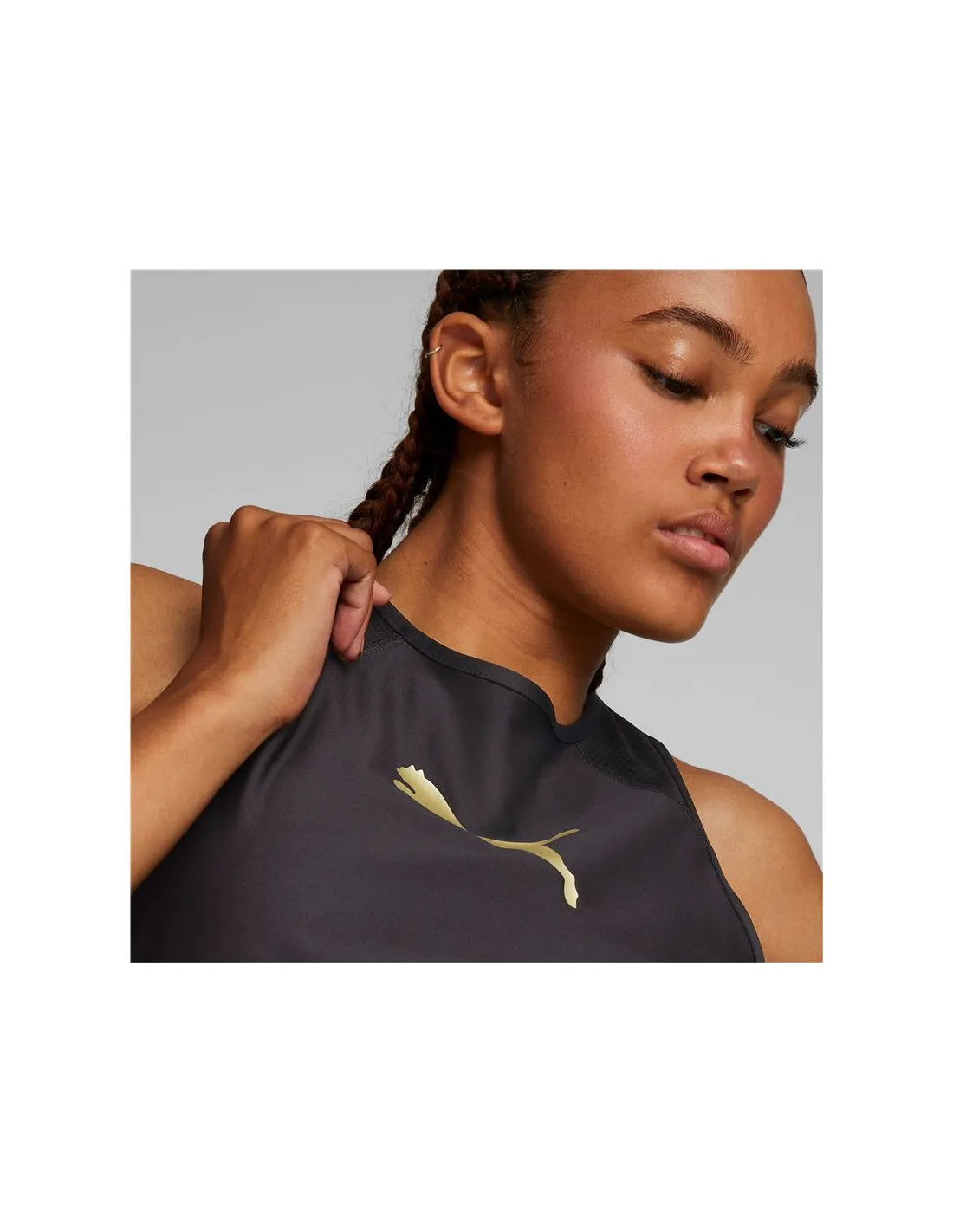 Camiseta de fitness Puma Fit Eversculpt Fitted Tank negro Mujer