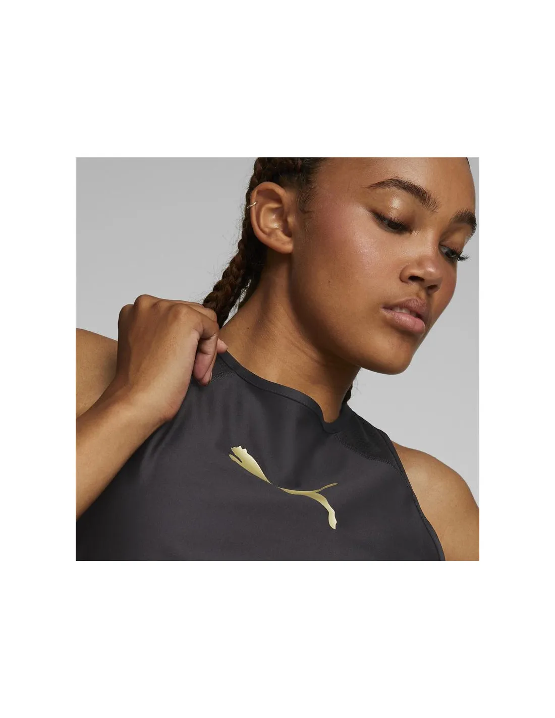 Camiseta de fitness Puma Fit Eversculpt Fitted Tank negro Mujer