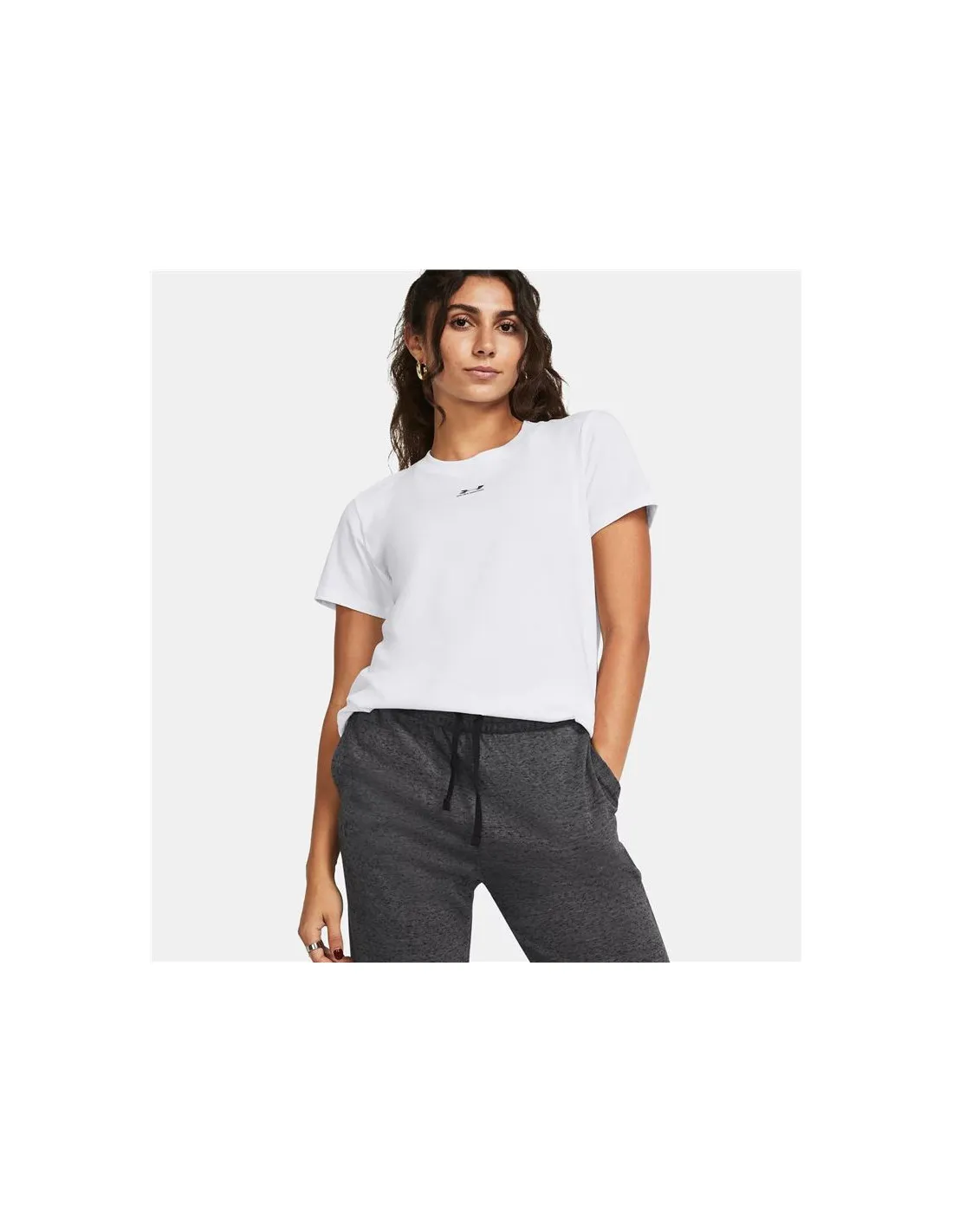 Camiseta de Fitness Under Armour Campus Core Mujer Blanco