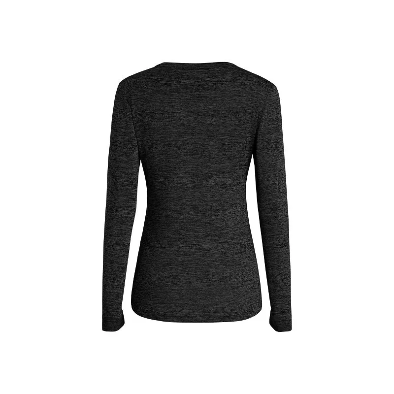 Camiseta de manga larga para mujer Salewa PUEZ MELANGE DRY (black out melange)