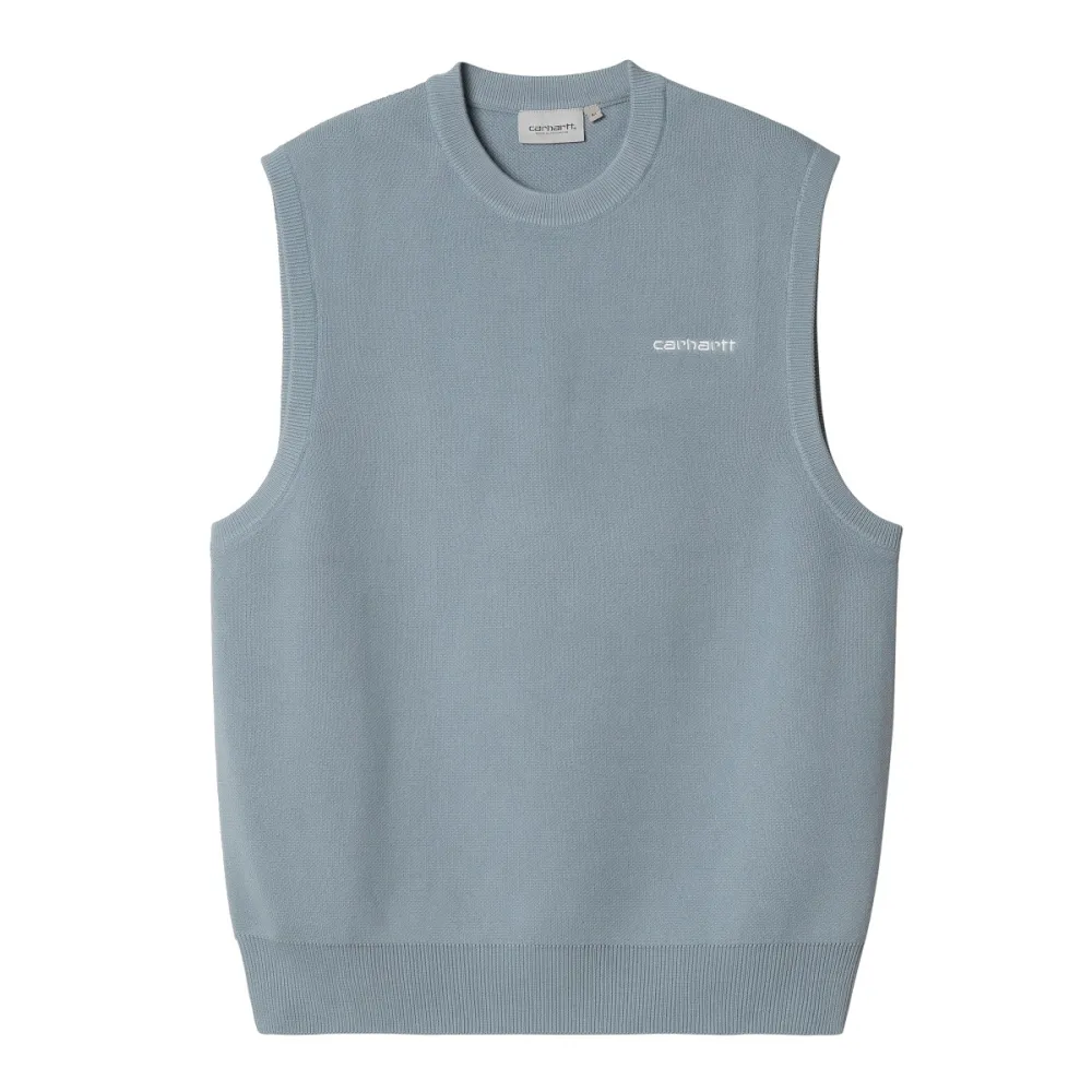 Carhartt felpa uomo Script Vest Sweater I033696.17N.XX