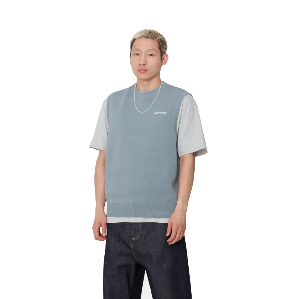Carhartt felpa uomo Script Vest Sweater I033696.17N.XX