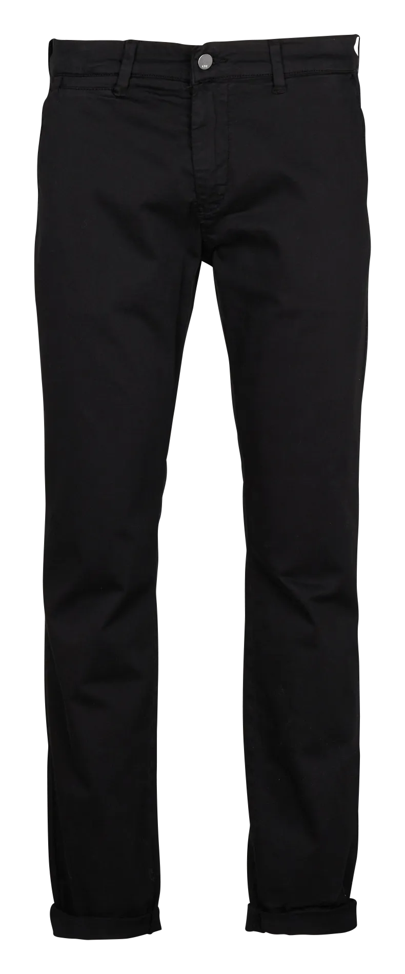 CESAR  PANTALóN CHINO ANCHO DE ALGODóN ELáSTICO EN NEGRO