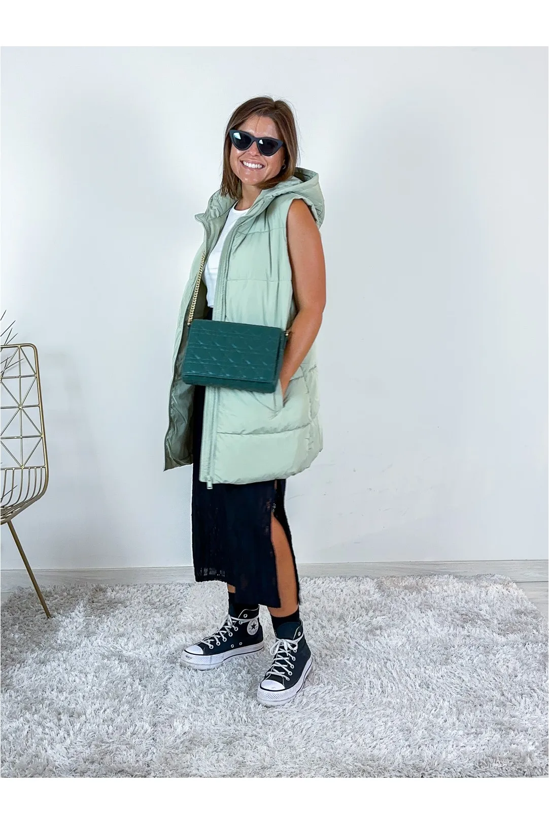 CHALECO PLUMAS PCBEE VERDE