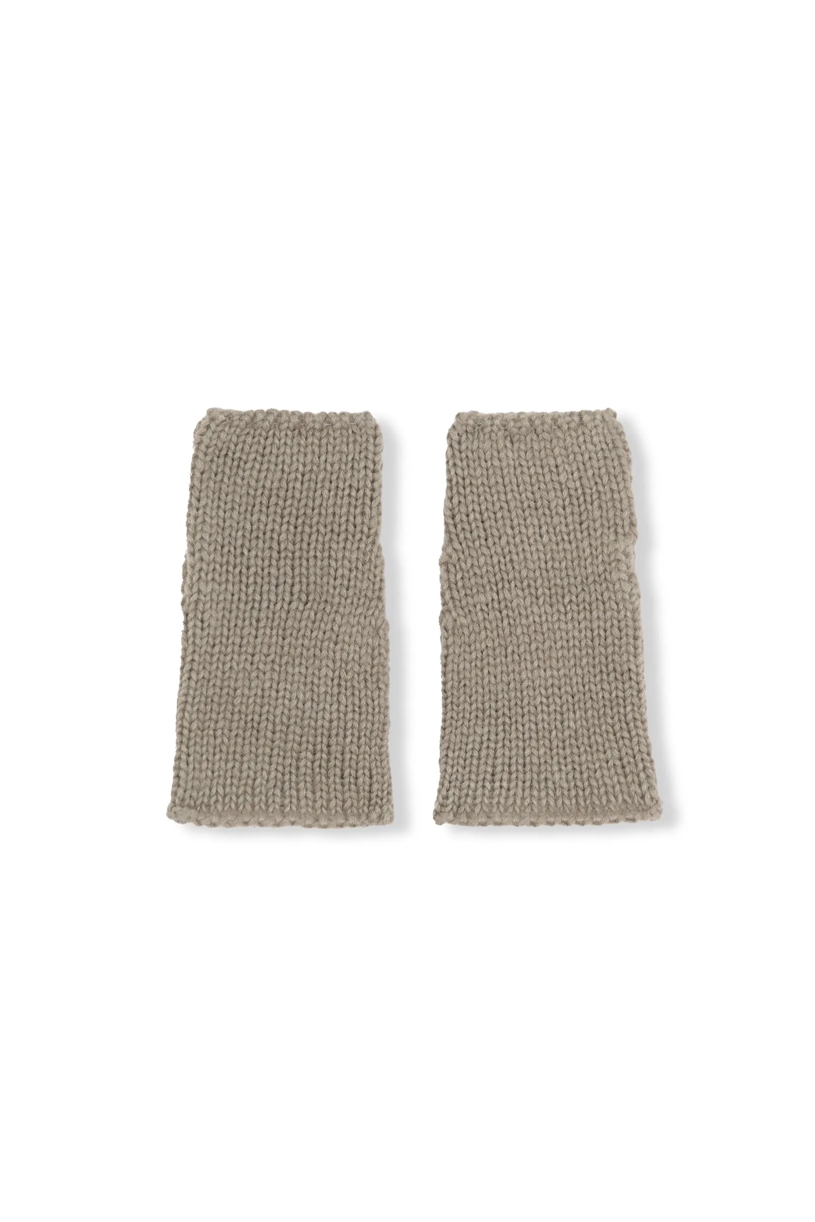 Circ, gray baby alpaca and silk mittens