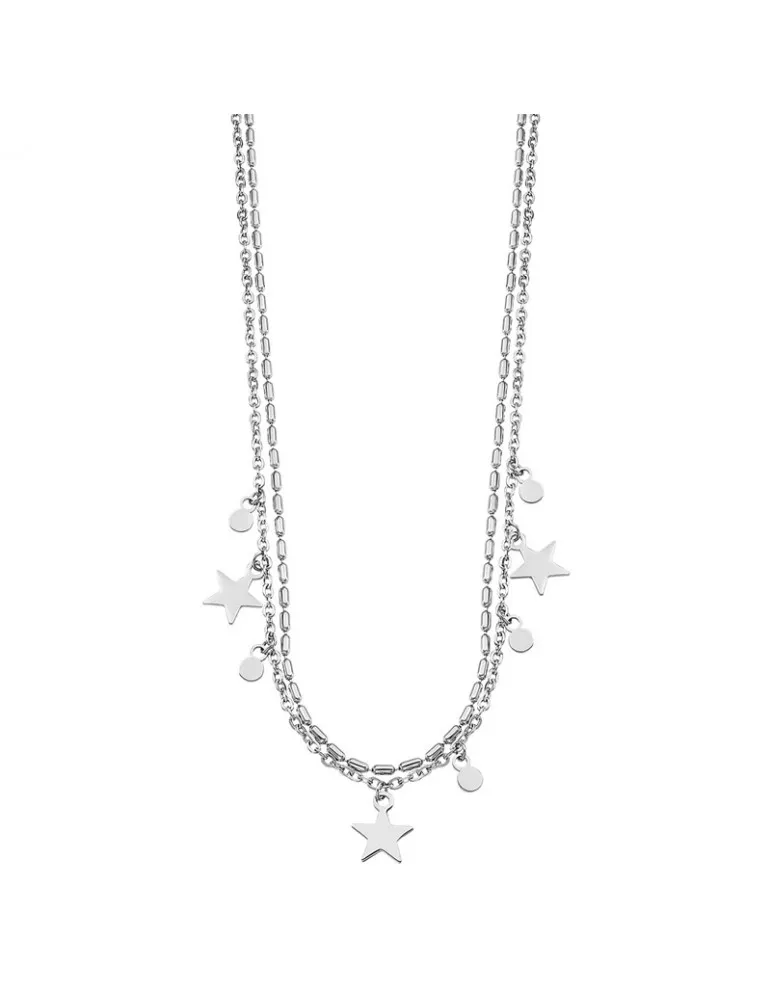 Collar Lotus Style Mujer Acero Estrellas LS2315