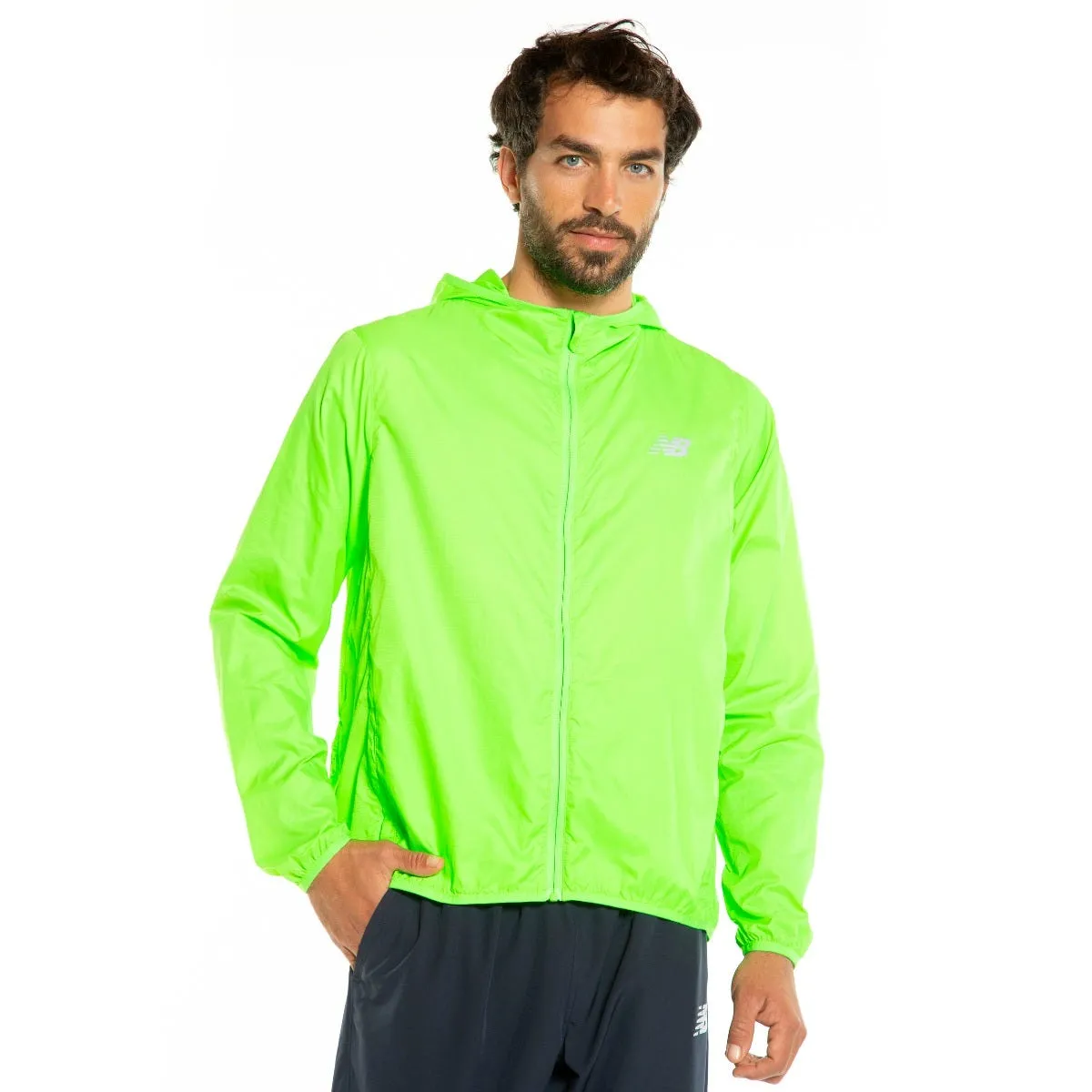 Cortaviento Running Hombre New Balance Empacable Verde