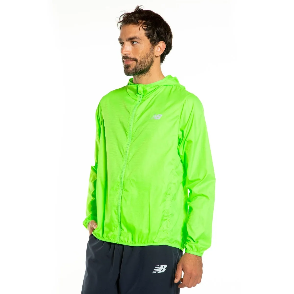 Cortaviento Running Hombre New Balance Empacable Verde