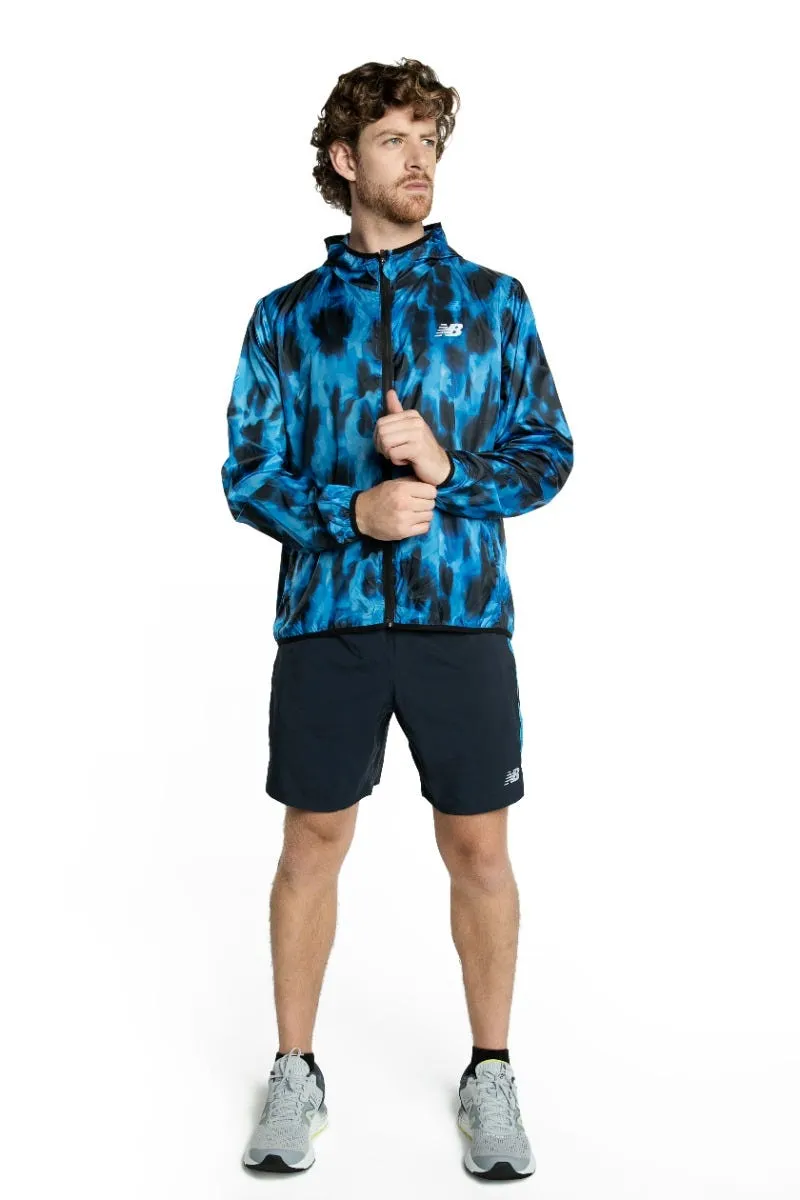 Cortavientos Running Hombre New Balance Empacable Azul