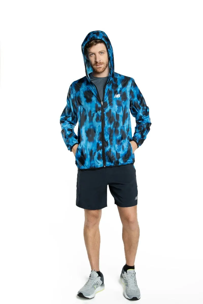 Cortavientos Running Hombre New Balance Empacable Azul