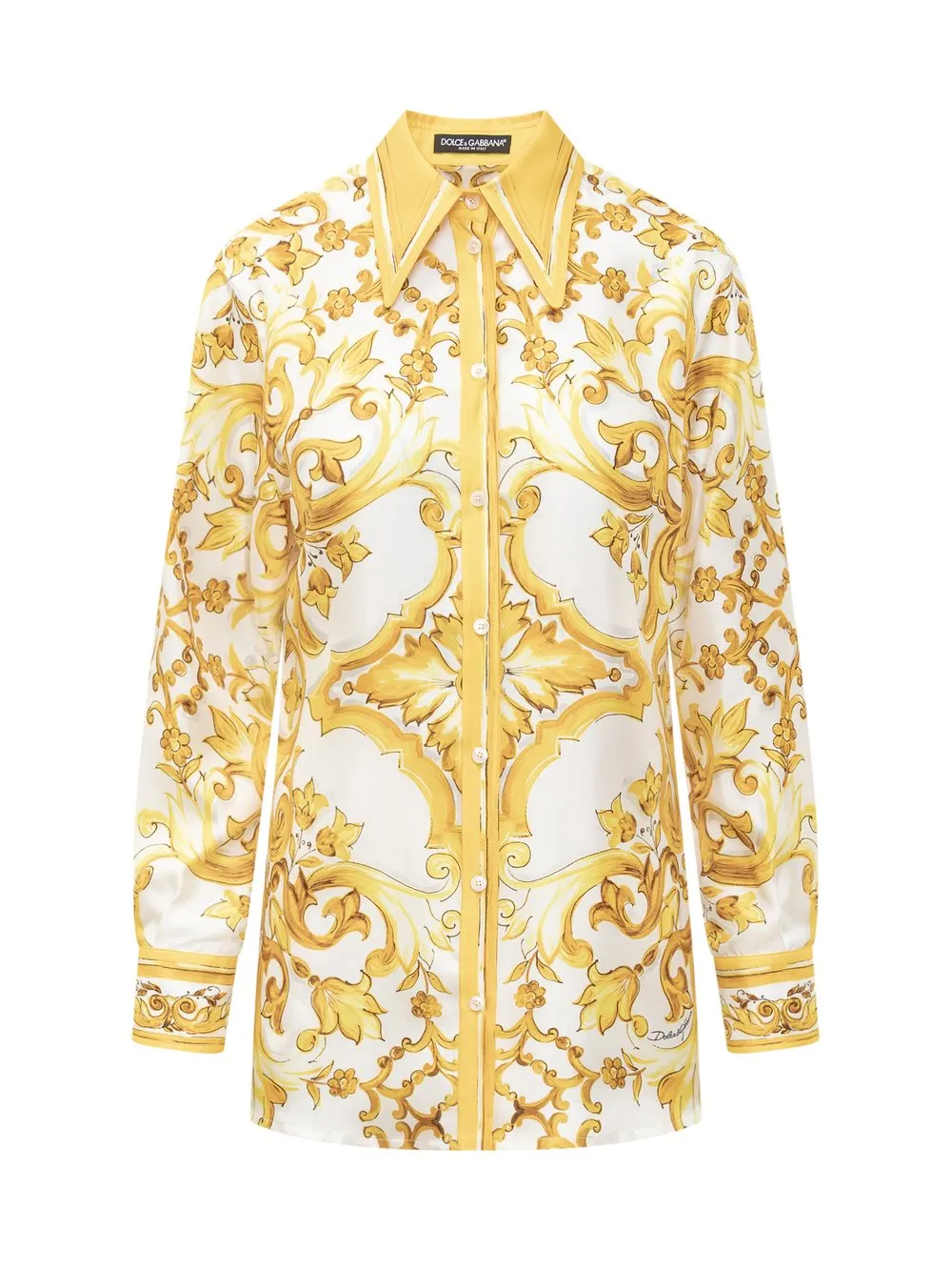 DOLCE & GABBANA Maiolica Silk Twill Shirt