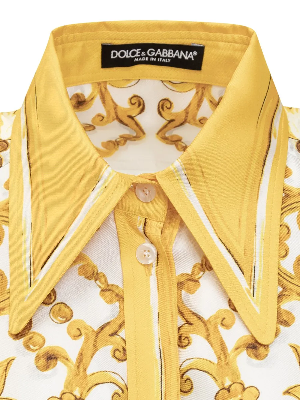 DOLCE & GABBANA Maiolica Silk Twill Shirt