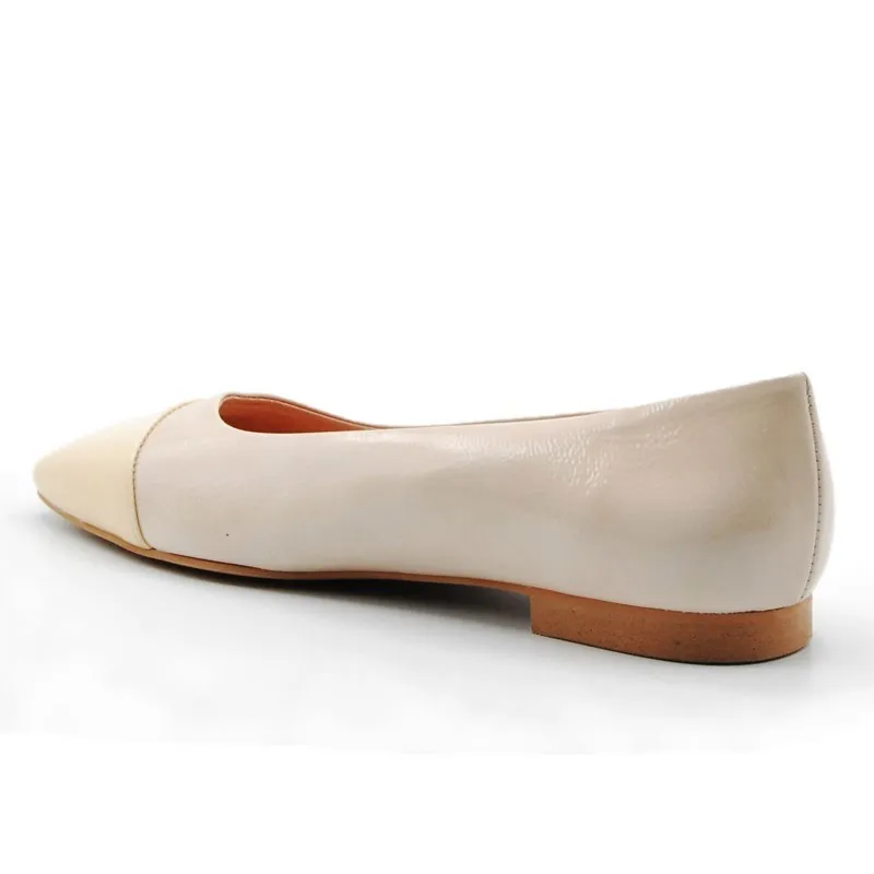 DUIT 5100 Beige y rosa Francesita vestir charol plana