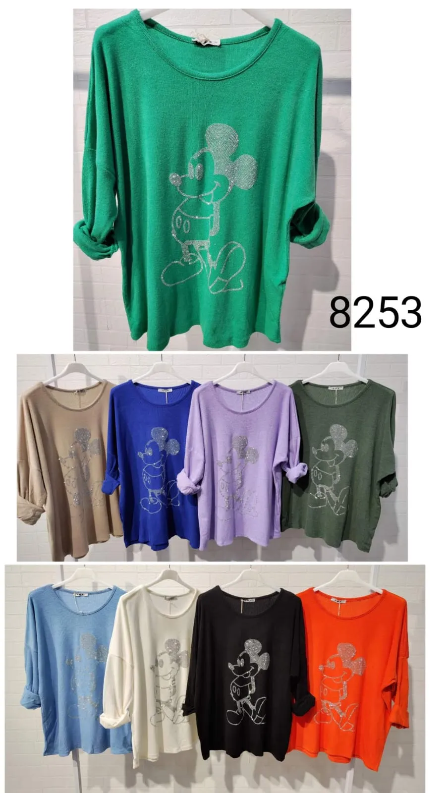 Jersey Fino Mickey Mujer Talla Grande