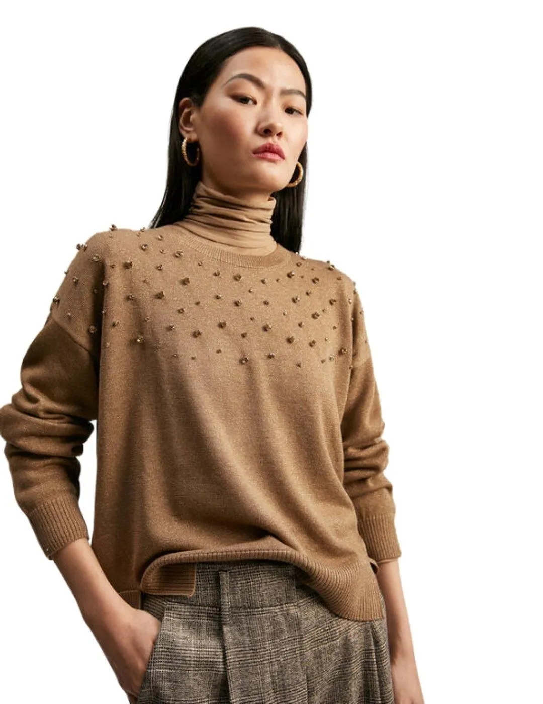 Jerseys, Punto y Sudaderas de LOLA CASADEMUNT en camel para Mujer.