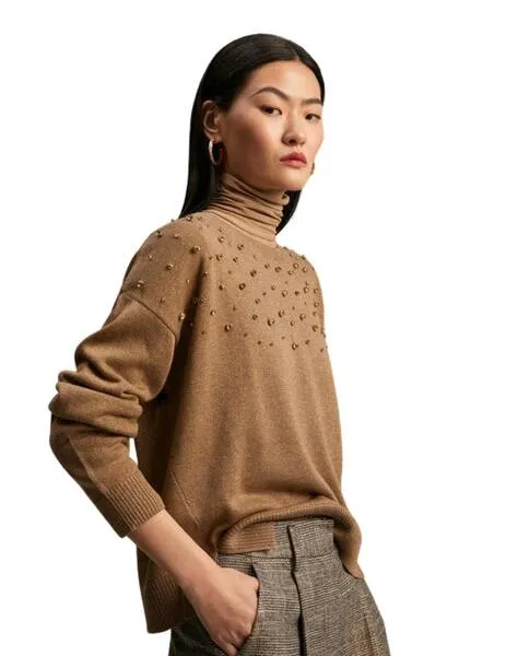 Jerseys, Punto y Sudaderas de LOLA CASADEMUNT en camel para Mujer.