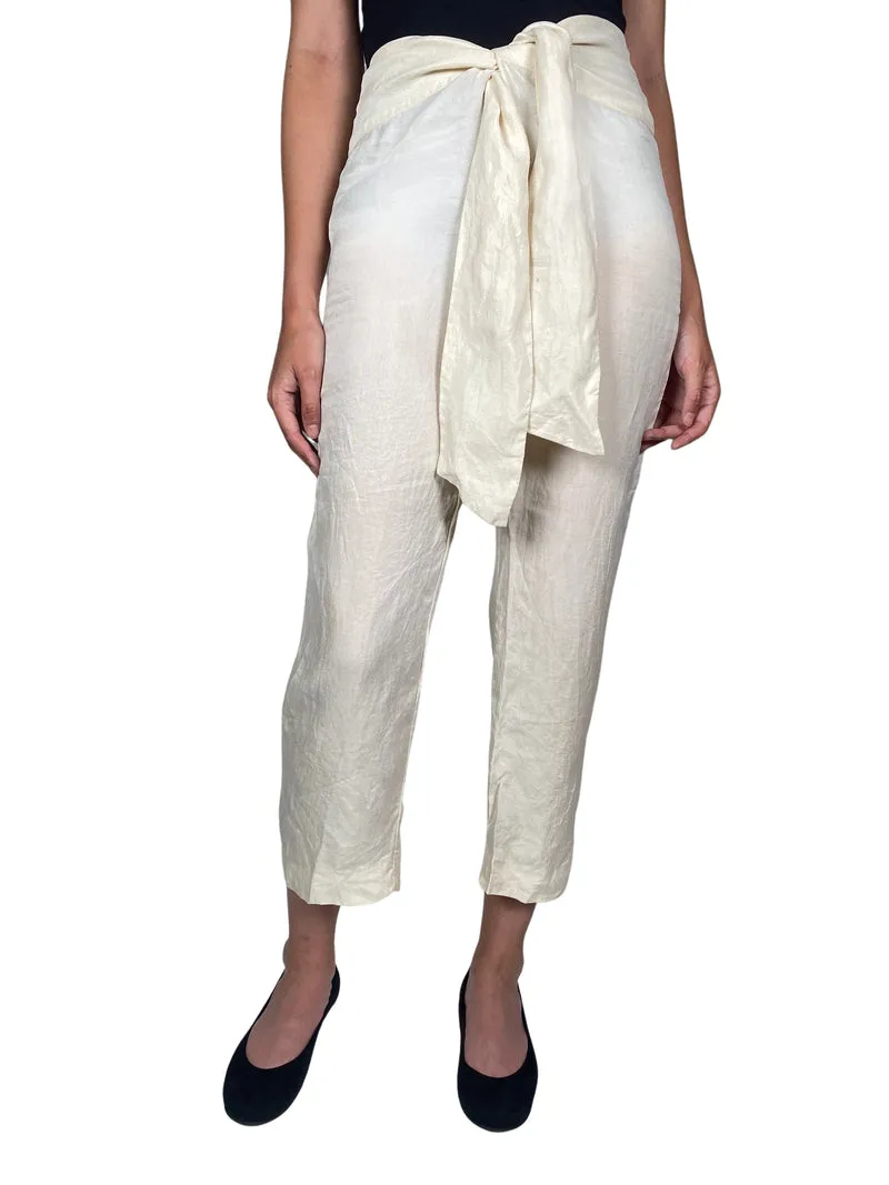 MANGO Pantalón Ligero Beige