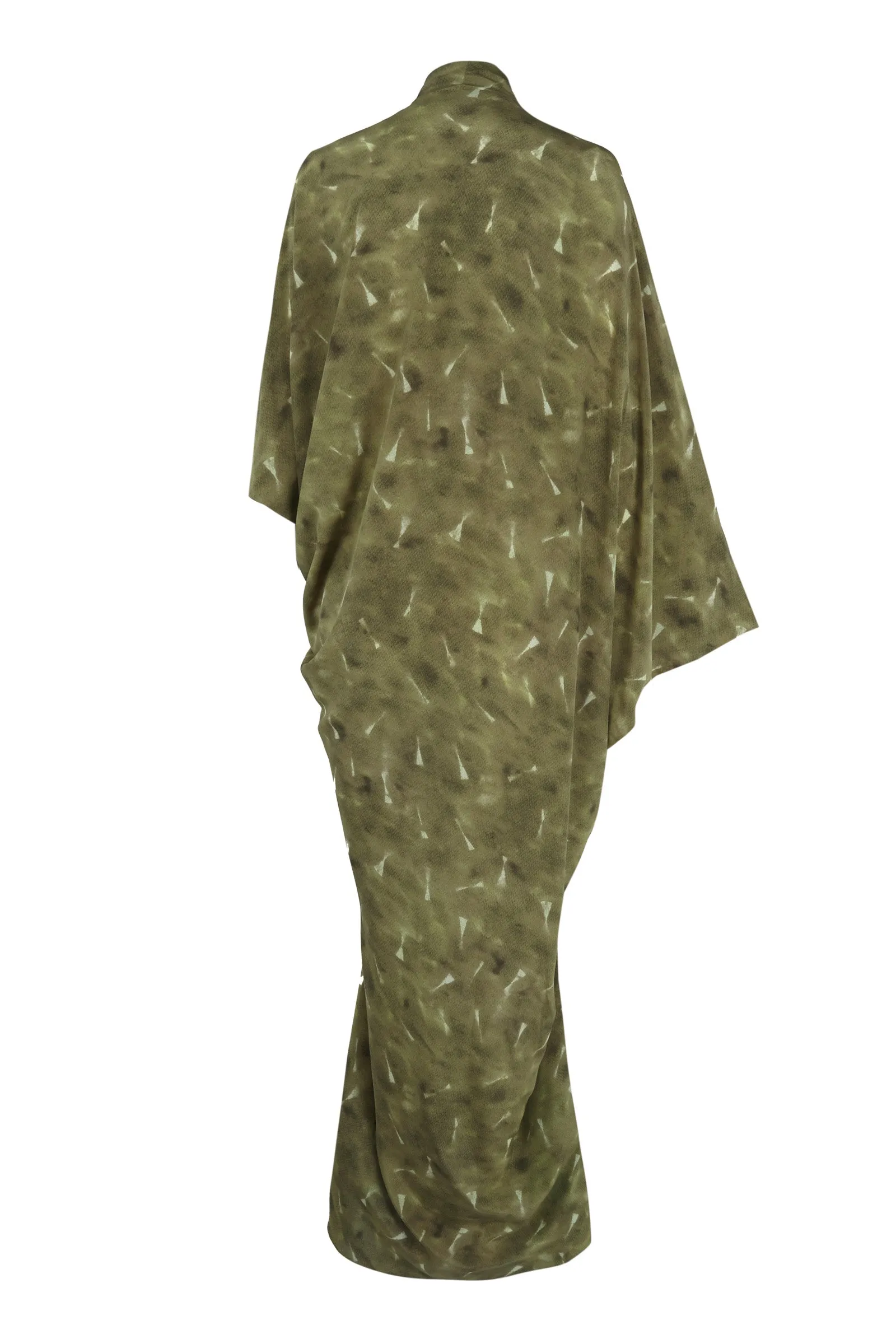 Mayu, pua print organic silk dress