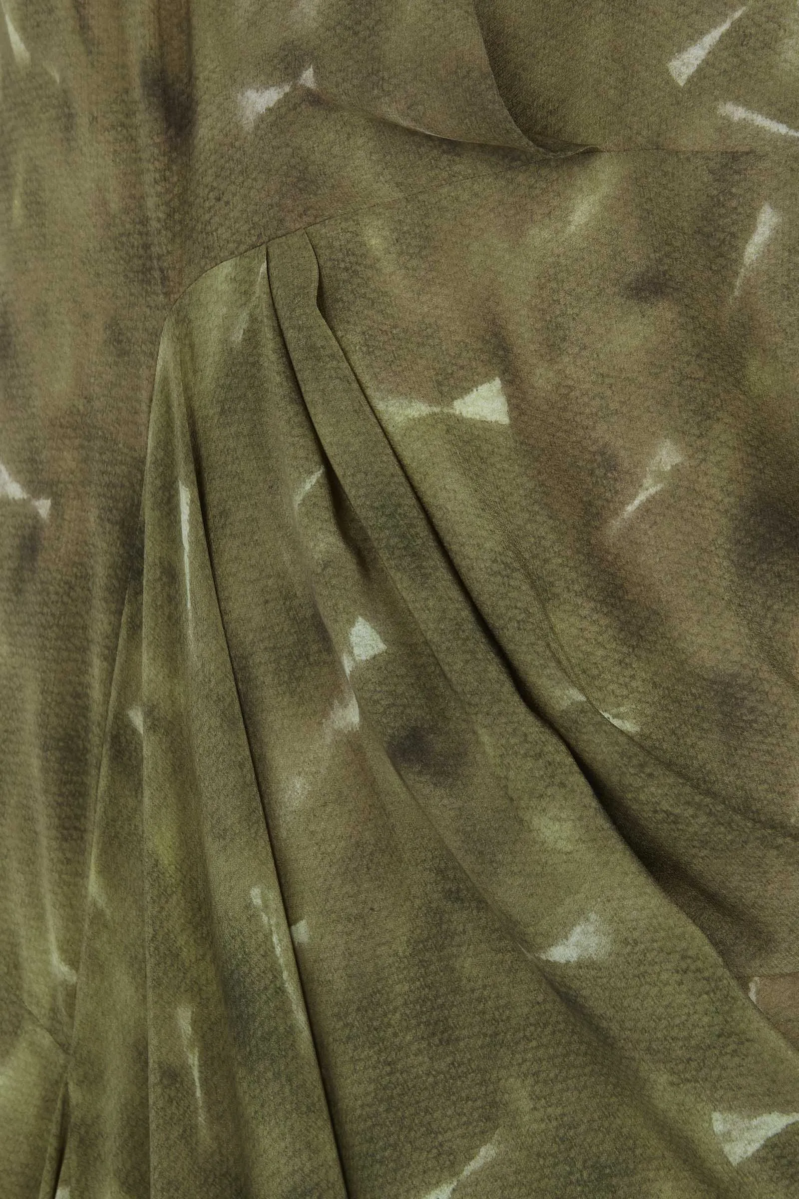 Mayu, pua print organic silk dress