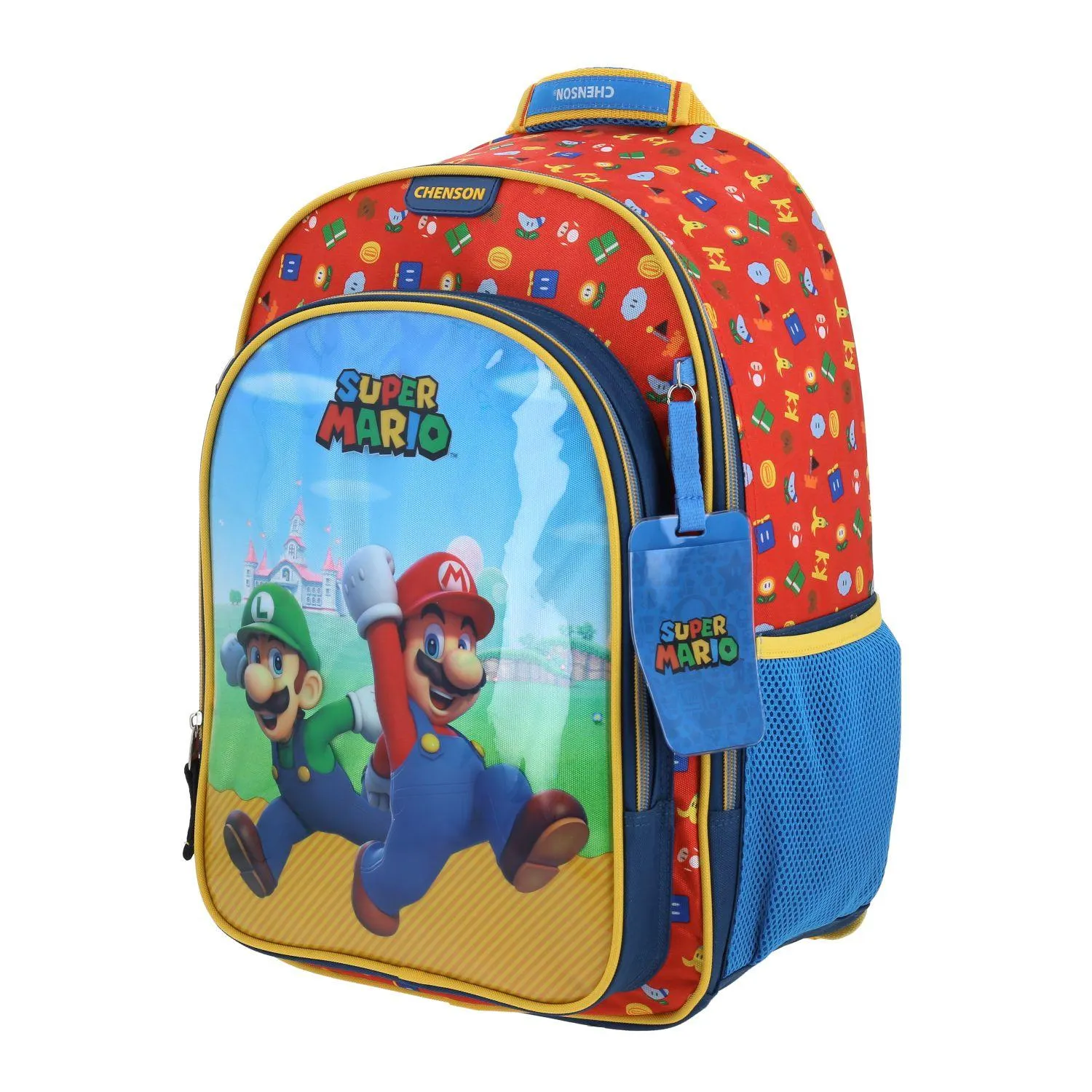 Mochila Azul Mario Bros Para Nio Chenson Fiant
