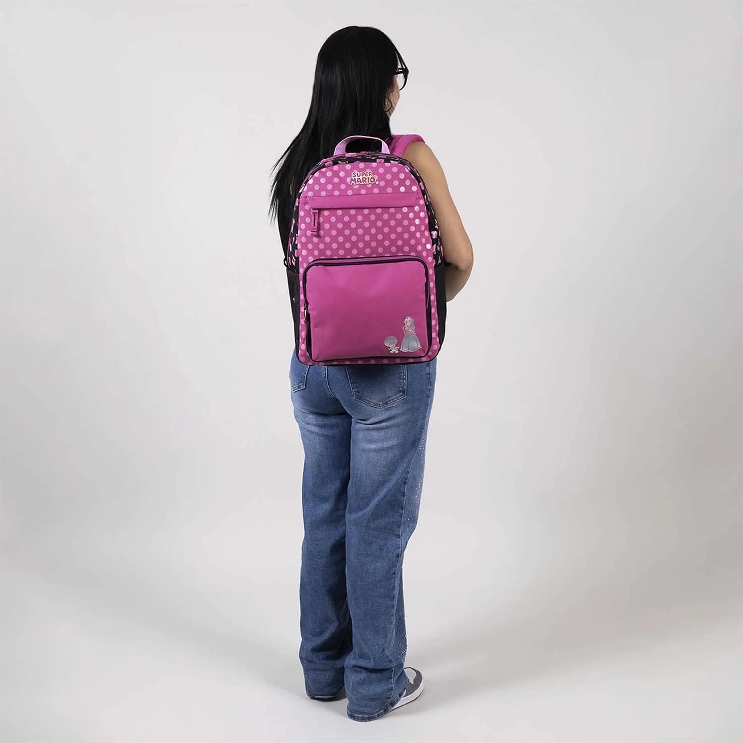 Mochila Fucsia Mario Bros 1818 Shall