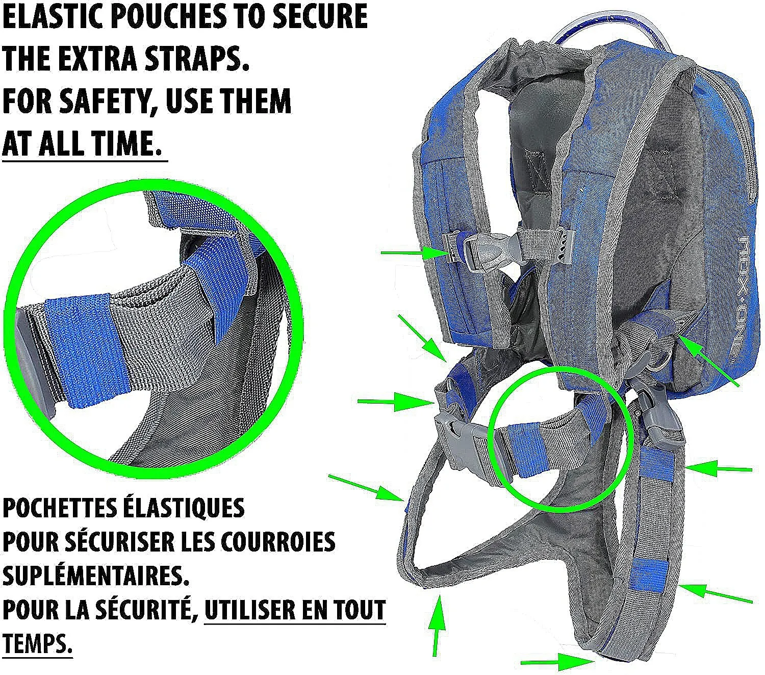 MOCHILA MDXONE THE ONE  AQUA  KID´S