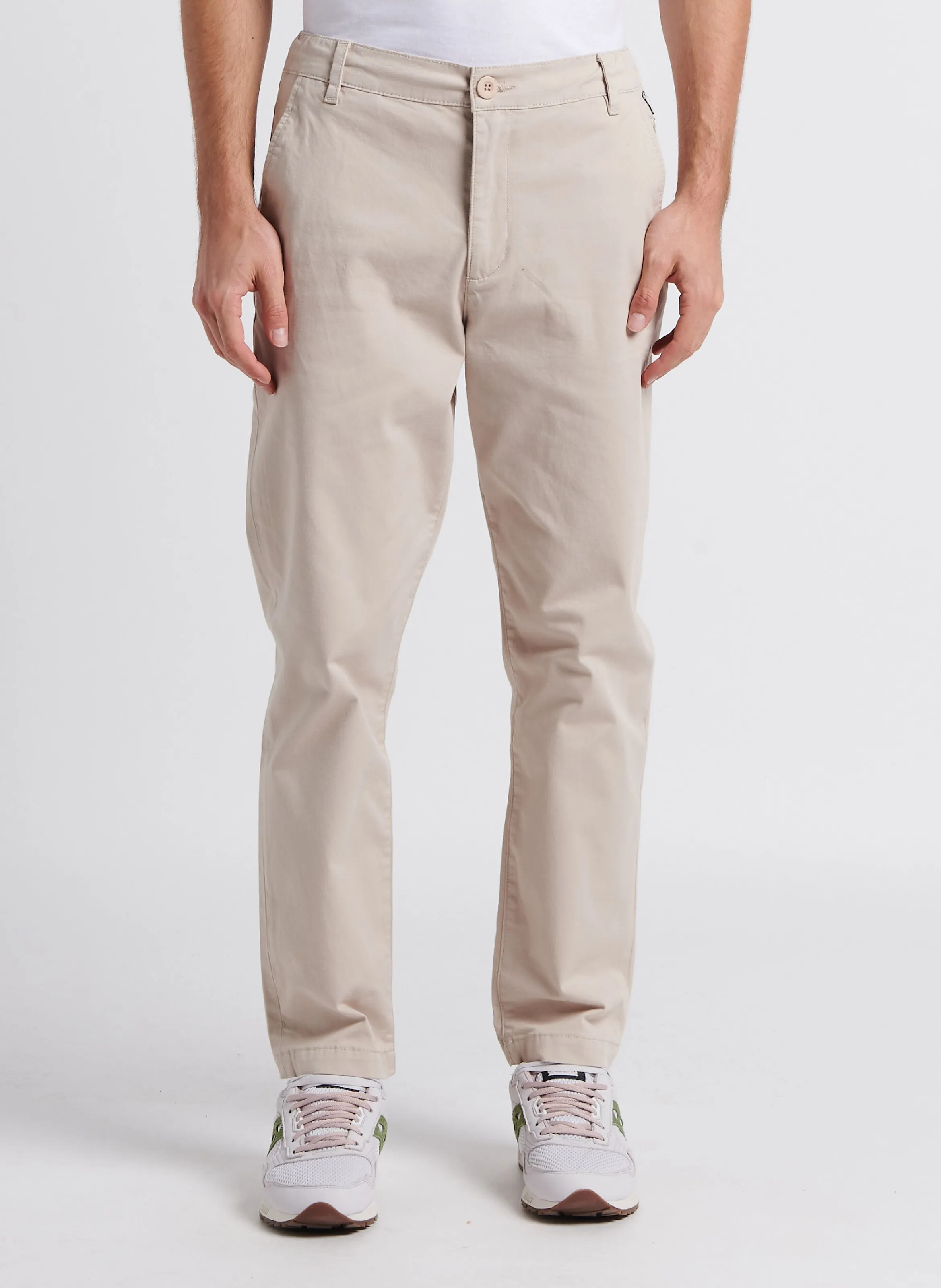 NEW MAN RUSH  PANTALóN CHINO RECTO DE MEZCLA DE ALGODóN EN BEIGE