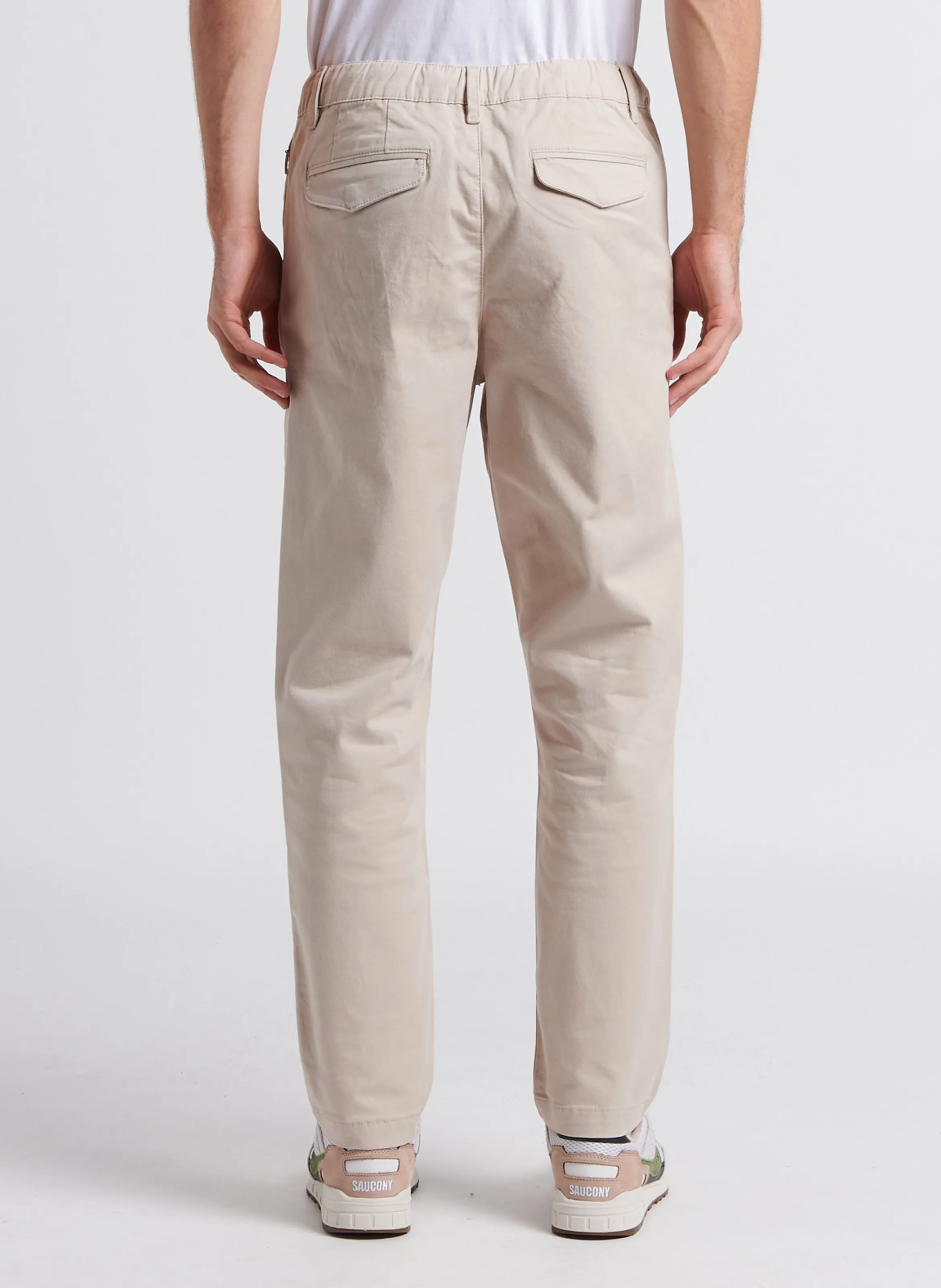 NEW MAN RUSH  PANTALóN CHINO RECTO DE MEZCLA DE ALGODóN EN BEIGE