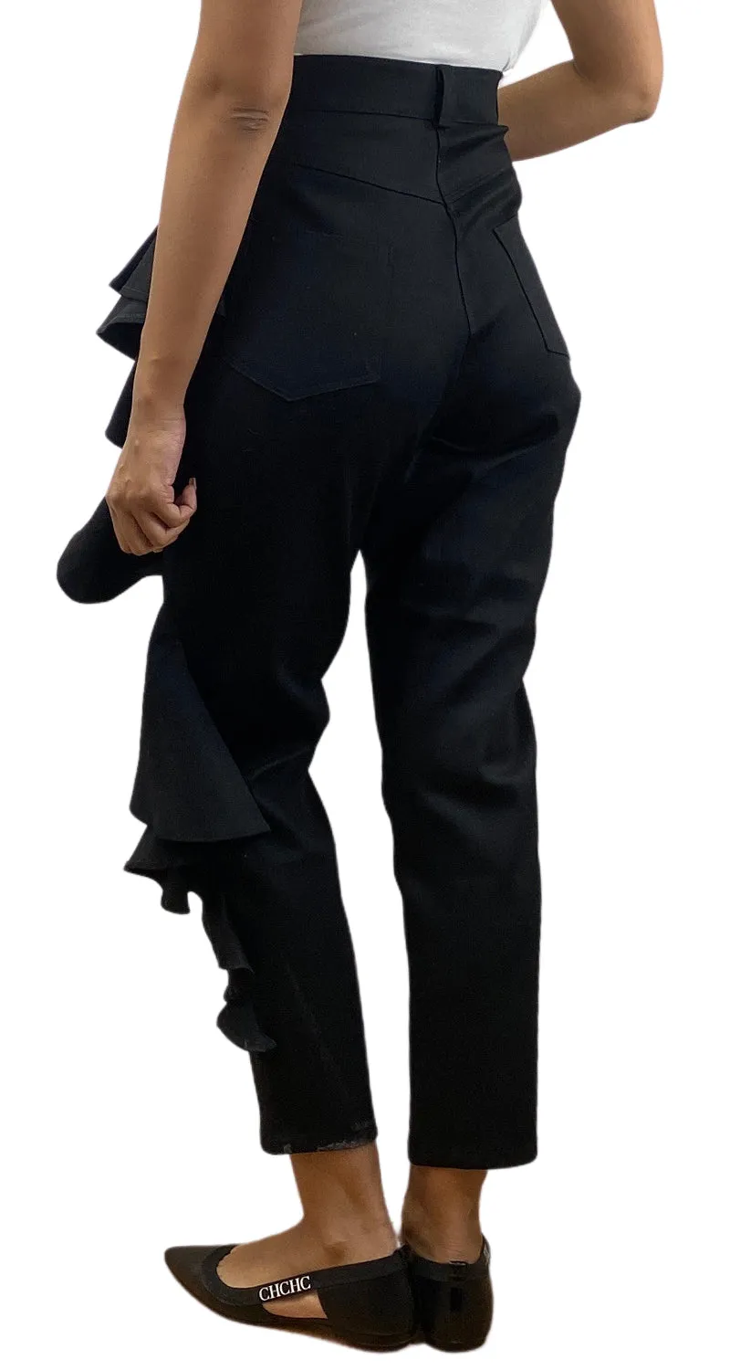NICOLETTA VALENTINA Pantalón Negro Vuelos