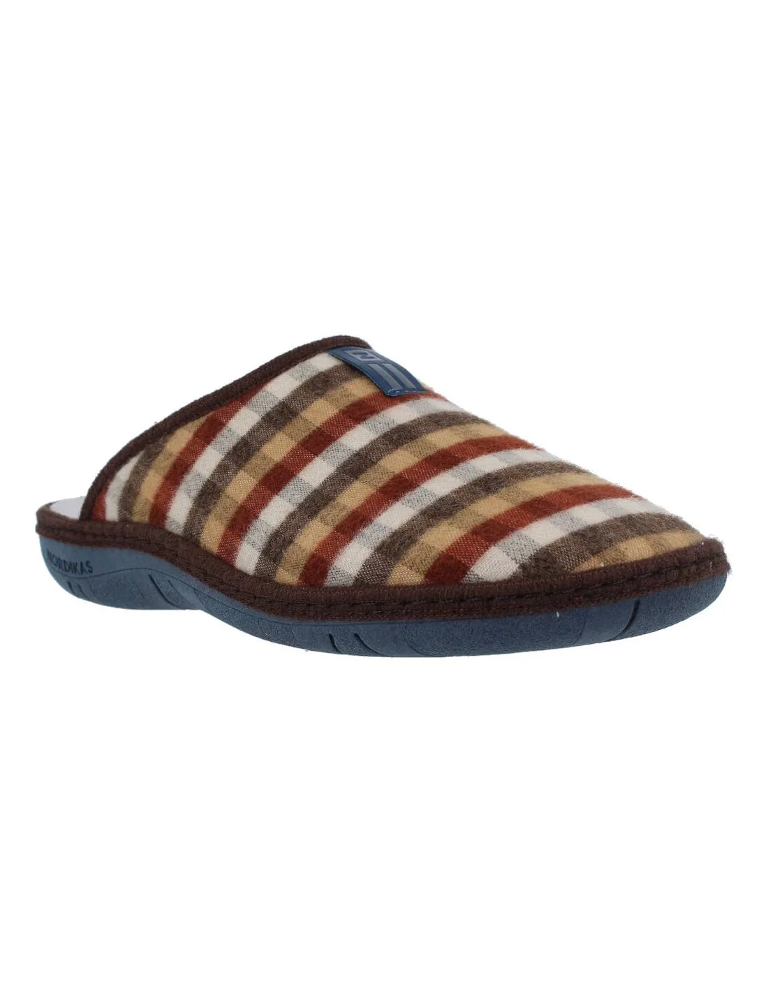 NORDIKAS  ZAPATILLAS DE CASA HOMBRE ESCOCéS MARRóN