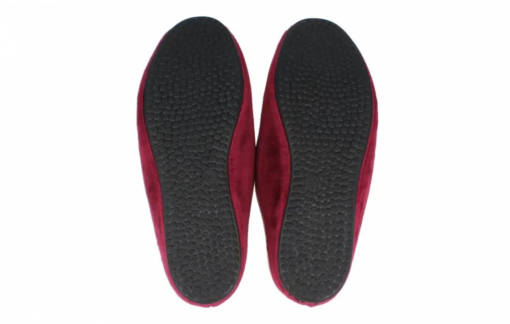 NORTEñAS  ZAPATILLAS DE CASA ESCUDO BORDADO BURDEOS