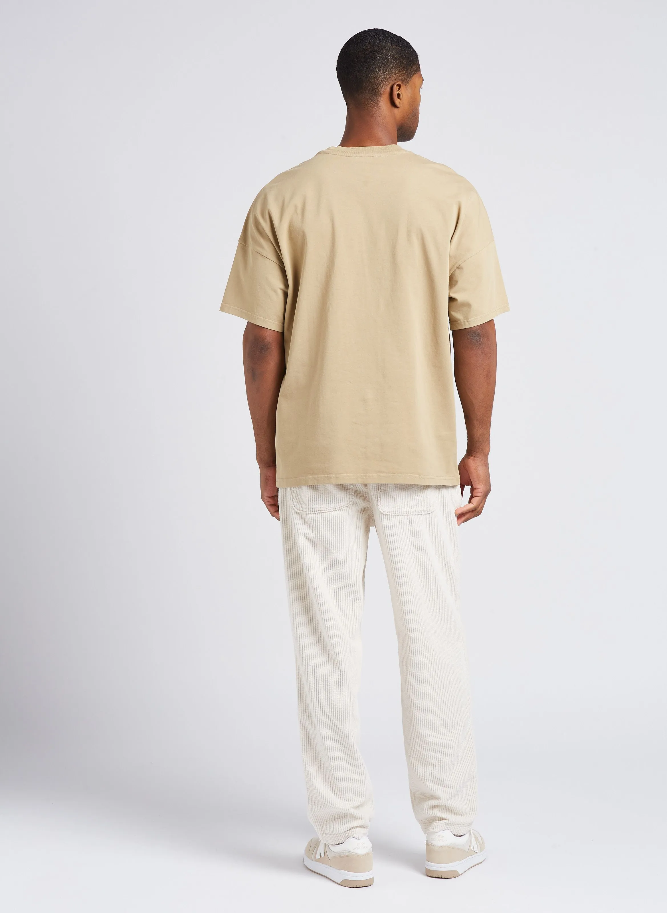 PADOW  PANTALóN DE CANALé DE ALGODóN EN BEIGE