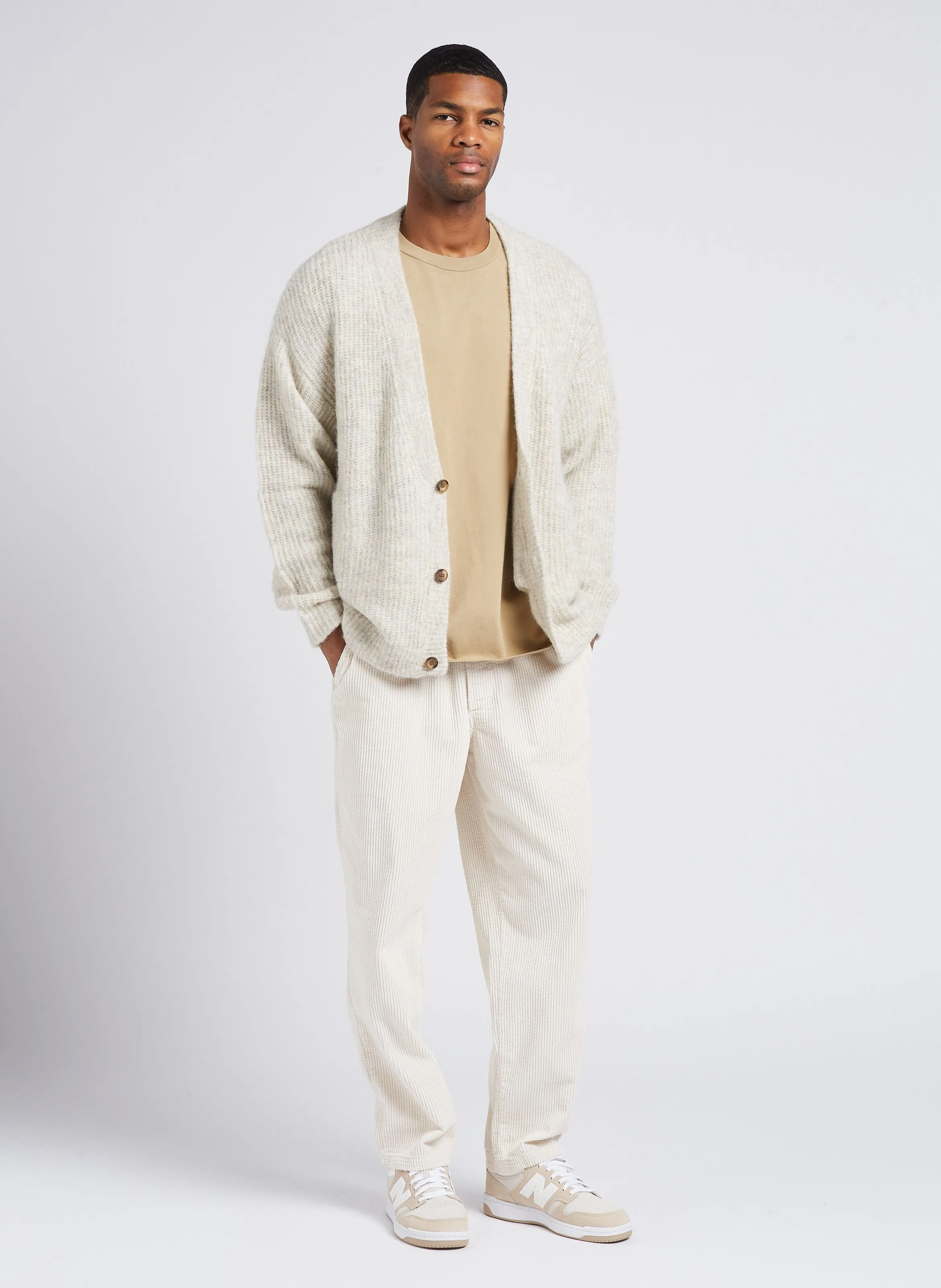 PADOW  PANTALóN DE CANALé DE ALGODóN EN BEIGE
